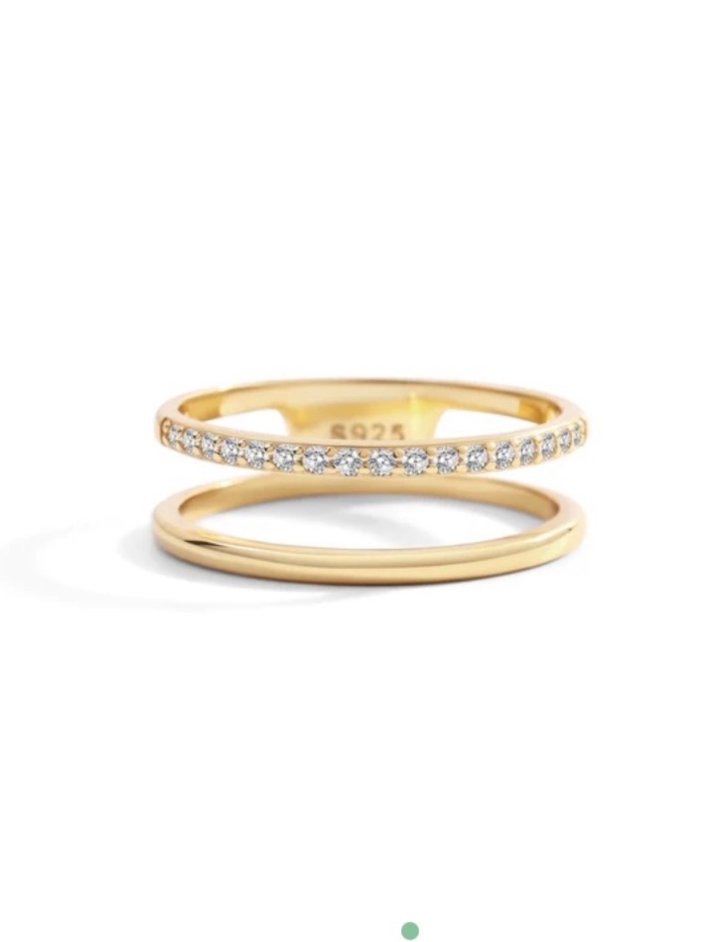Mint & Lily women’s double band pave ring size 6 NWT
